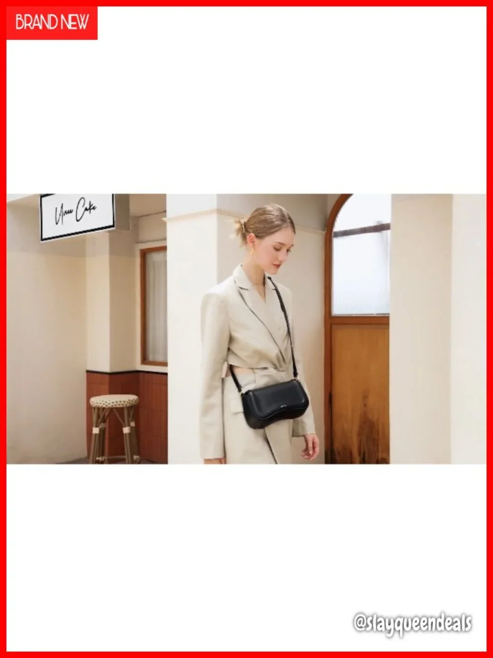 Waterproof Leather Small Hobo Handbag Women Trendy Crossbody Purse Clutch